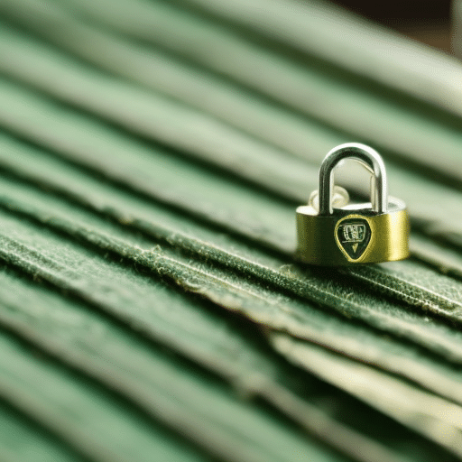 A serene image featuring a padlock on a green cannabis leaf, with a Delaware state outline in the background, symbolizing privacy and legal protection in medical cannabis registration