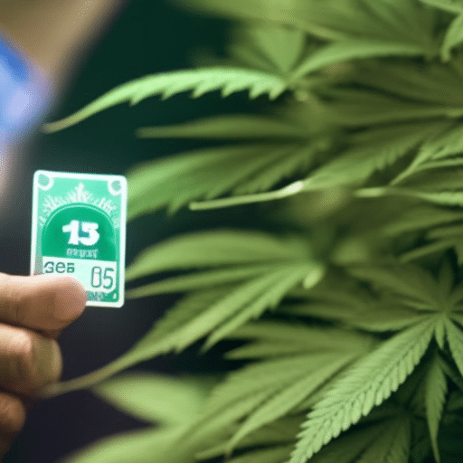An image of a calm patient holding a medical marijuana card with a renewal stamp, alongside a digital calendar marking the expiration date, with subtle images of cannabis leaves in the background